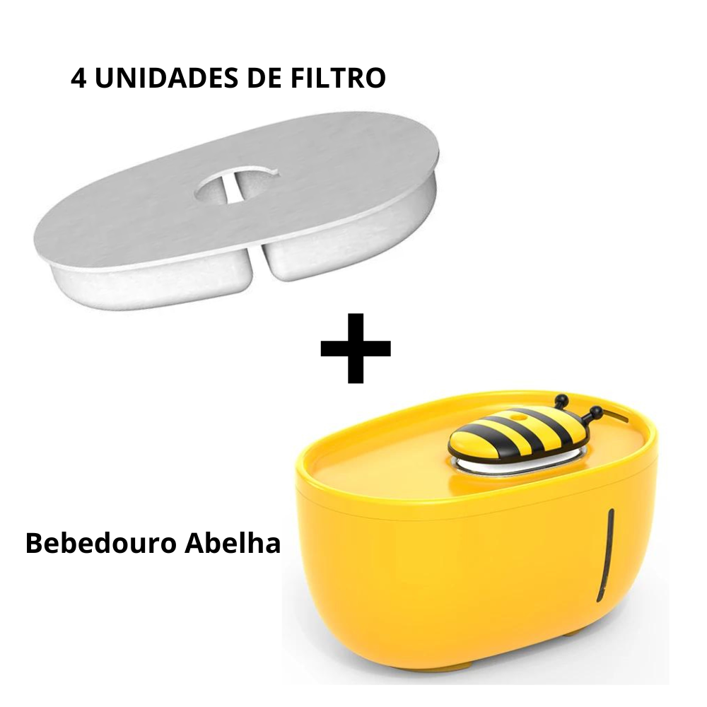 Bebedouro Abelha 2L com Filtro para Gatos