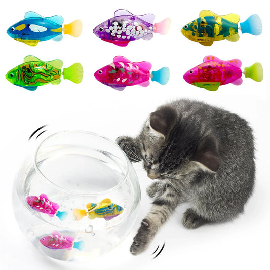 Brinquedo Peixe Robô Nadador para Gatos