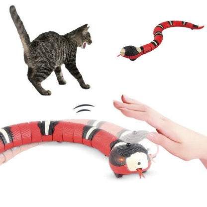 Brinquedo Cobra Inteligente Recarregável Elétrica para Gatos